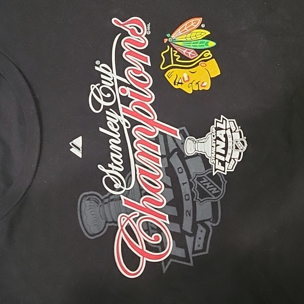 Chicago Blackhawks 2010 Stanley Cup Champions Black Tshirt